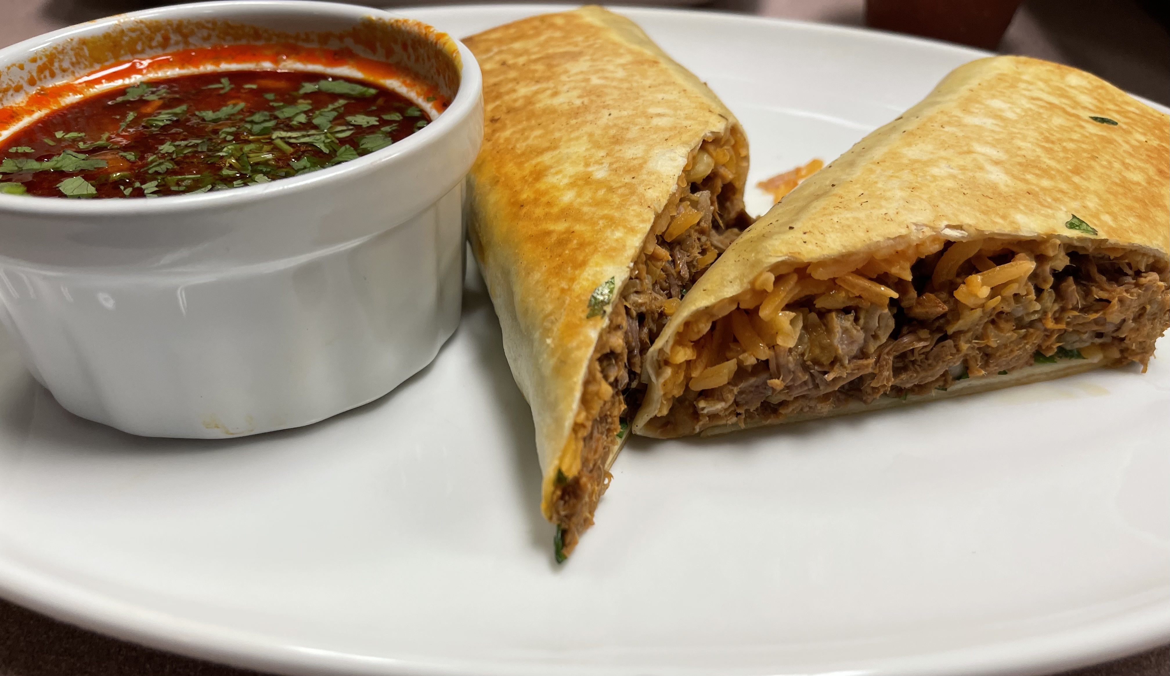 Order Birria Burrito food online from Taco Fiesta Bar And Grill store, Hagerstown on bringmethat.com