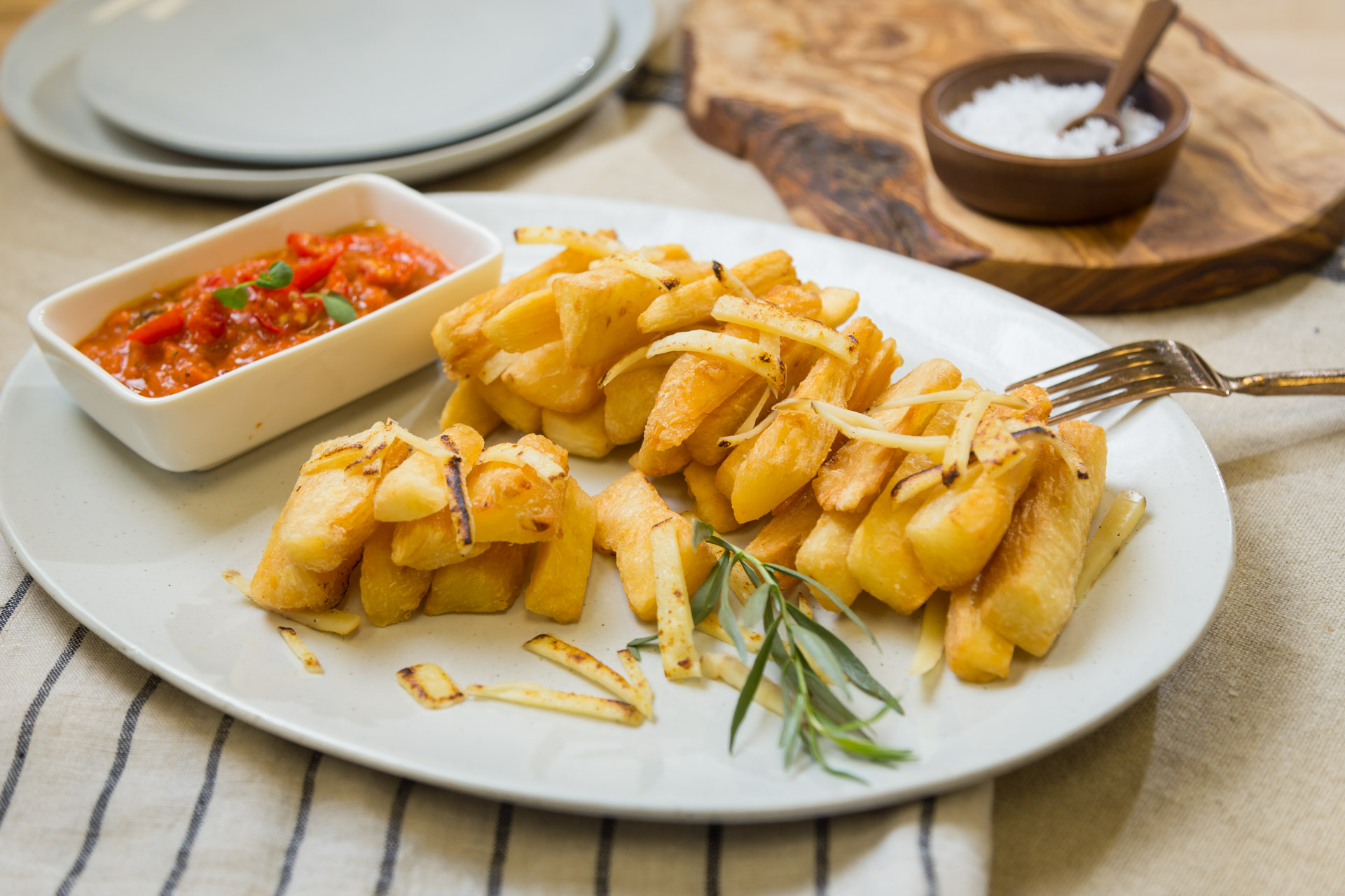Order Fried Yucca with Parmesan food online from Bossa Nova Inc store, Hawthorne on bringmethat.com
