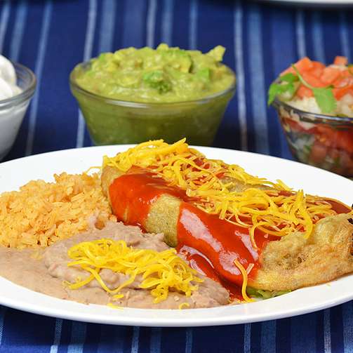 Order  12. Two Chile Rellenos Combo food online from Federico Mexican Food store, Scottsdale on bringmethat.com