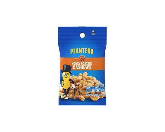 Order Planters Honey Roasted Cashews 3oz food online from Extra Mile 3056 store, Vallejo on bringmethat.com