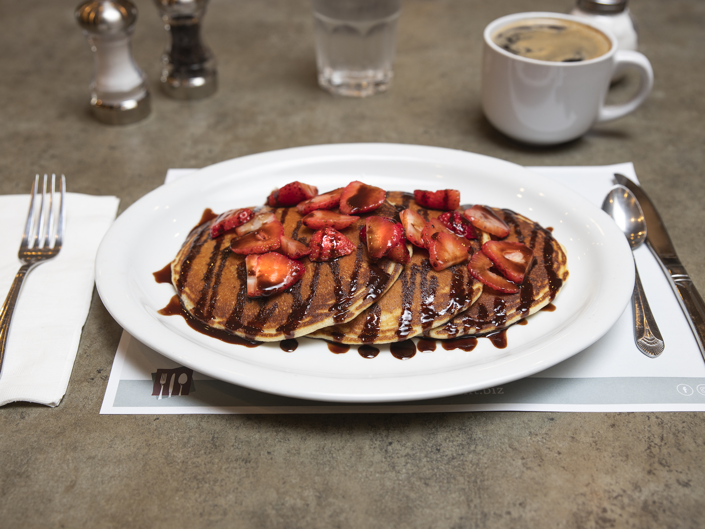 Order Berry Chocolaty Pancake food online from Turning Point Of Newtown store, Newtown on bringmethat.com