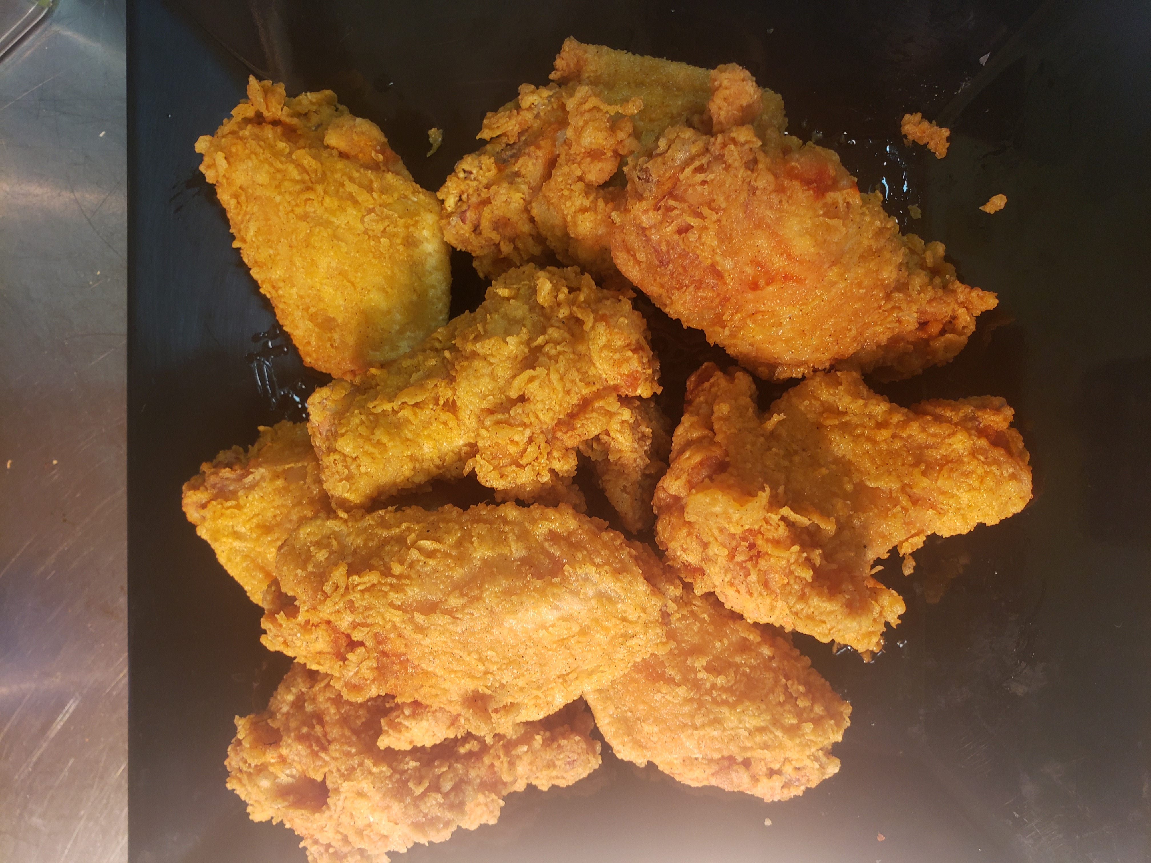 Order 10 Traditional "Lightly Breaded" Wings food online from Community Lanes store, Minster on bringmethat.com