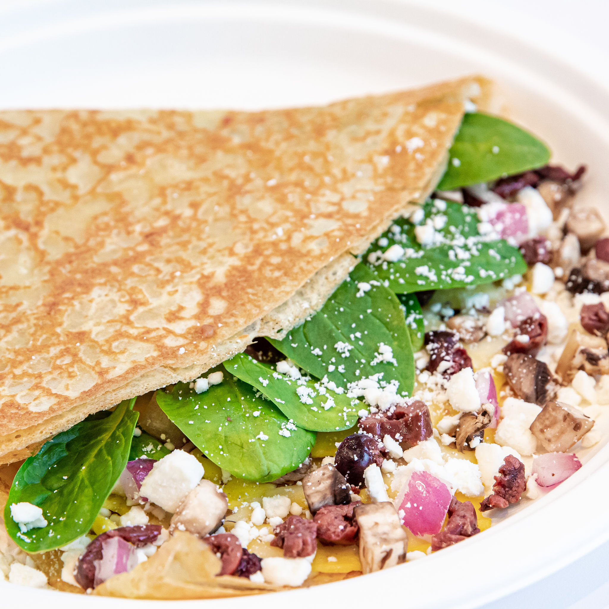 Order The Santorini Crepe food online from Hazelnuts Creperie store, Charlotte on bringmethat.com