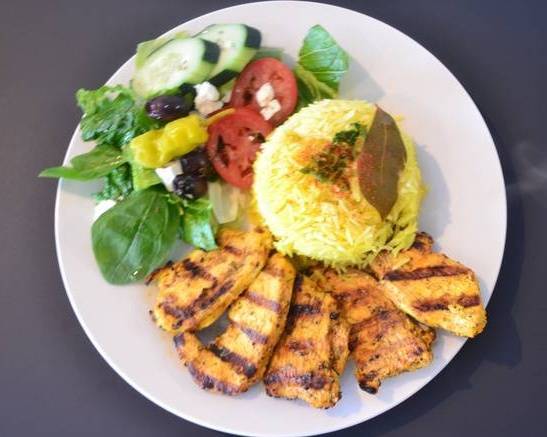 Order Chicken Kabob Platter food online from Sinbad Mediterranean Grill store, Atlanta on bringmethat.com