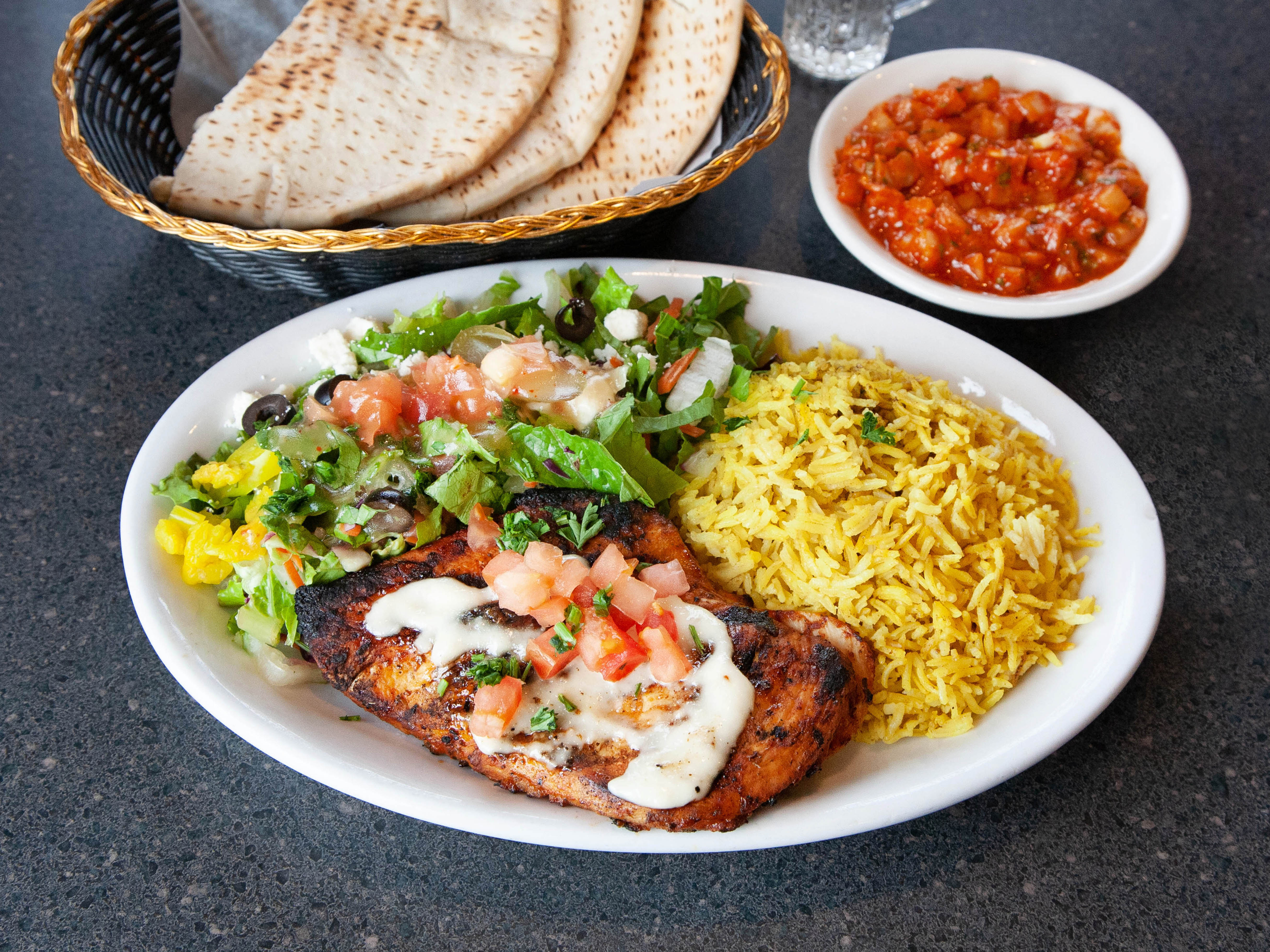 Order Athenian Chicken food online from Mirage Mediterranean* store, Louisville on bringmethat.com