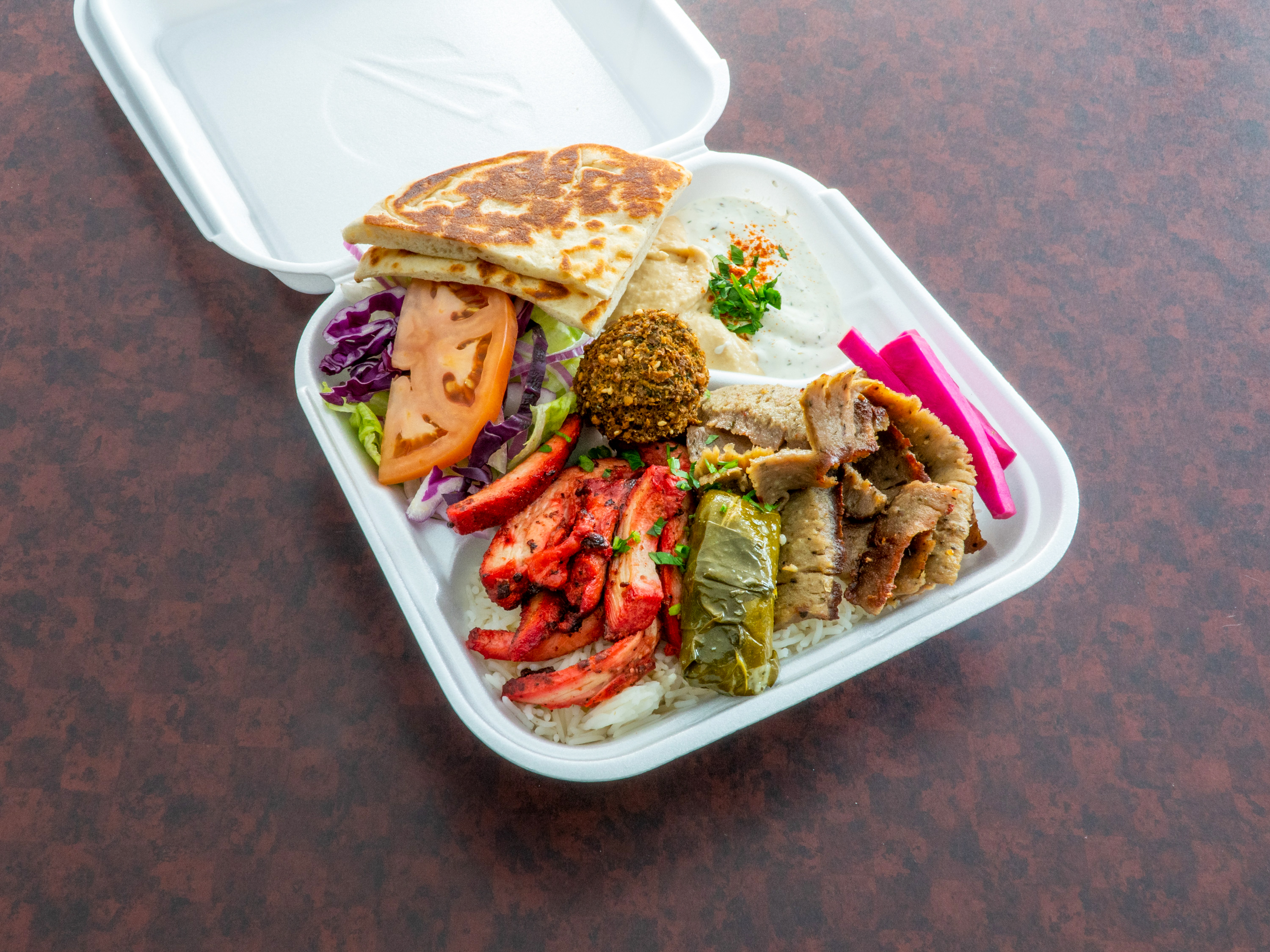 Order Combination Plate food online from Go Falafel store, North Olmsted on bringmethat.com
