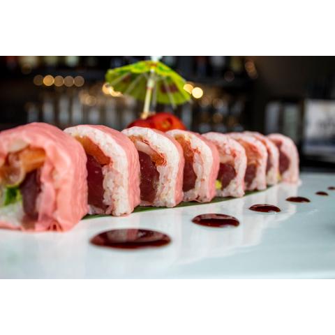 Order Pink Lady Roll food online from Chikara Sushi & Asian Fusion store, Phoenixville on bringmethat.com