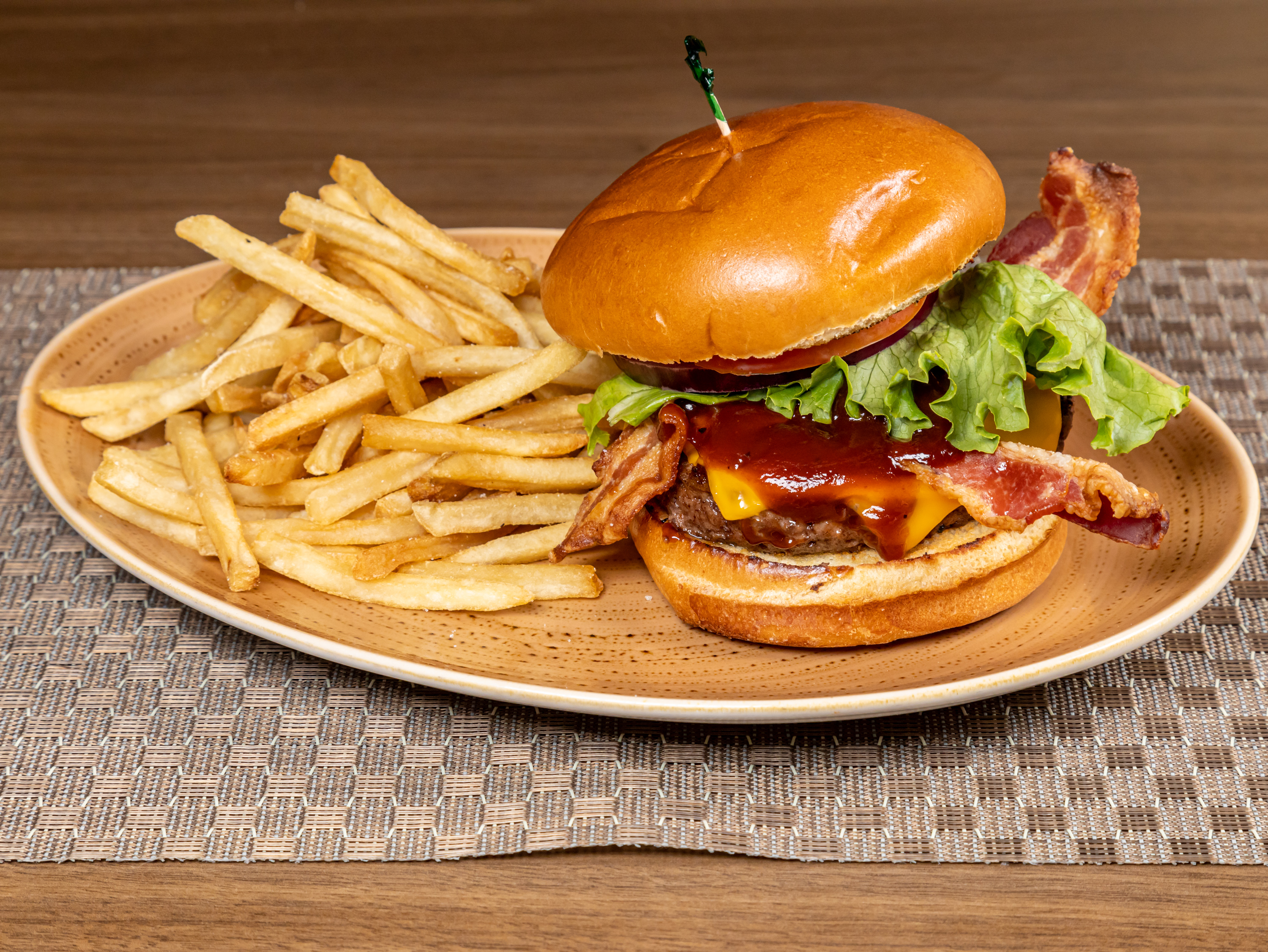 Order BBQ bacon Burger food online from South Side Social store, Oak Lawn on bringmethat.com