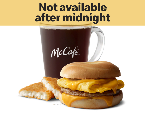 Order Sausage Egg Cheese Bagel Meal food online from Mcdonald store, Manheim on bringmethat.com