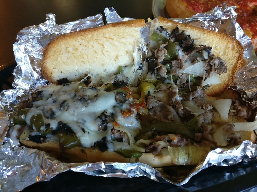 Order Steak & Cheese Sandwich - 9" food online from Chicagos Pizza store, San Antonio on bringmethat.com