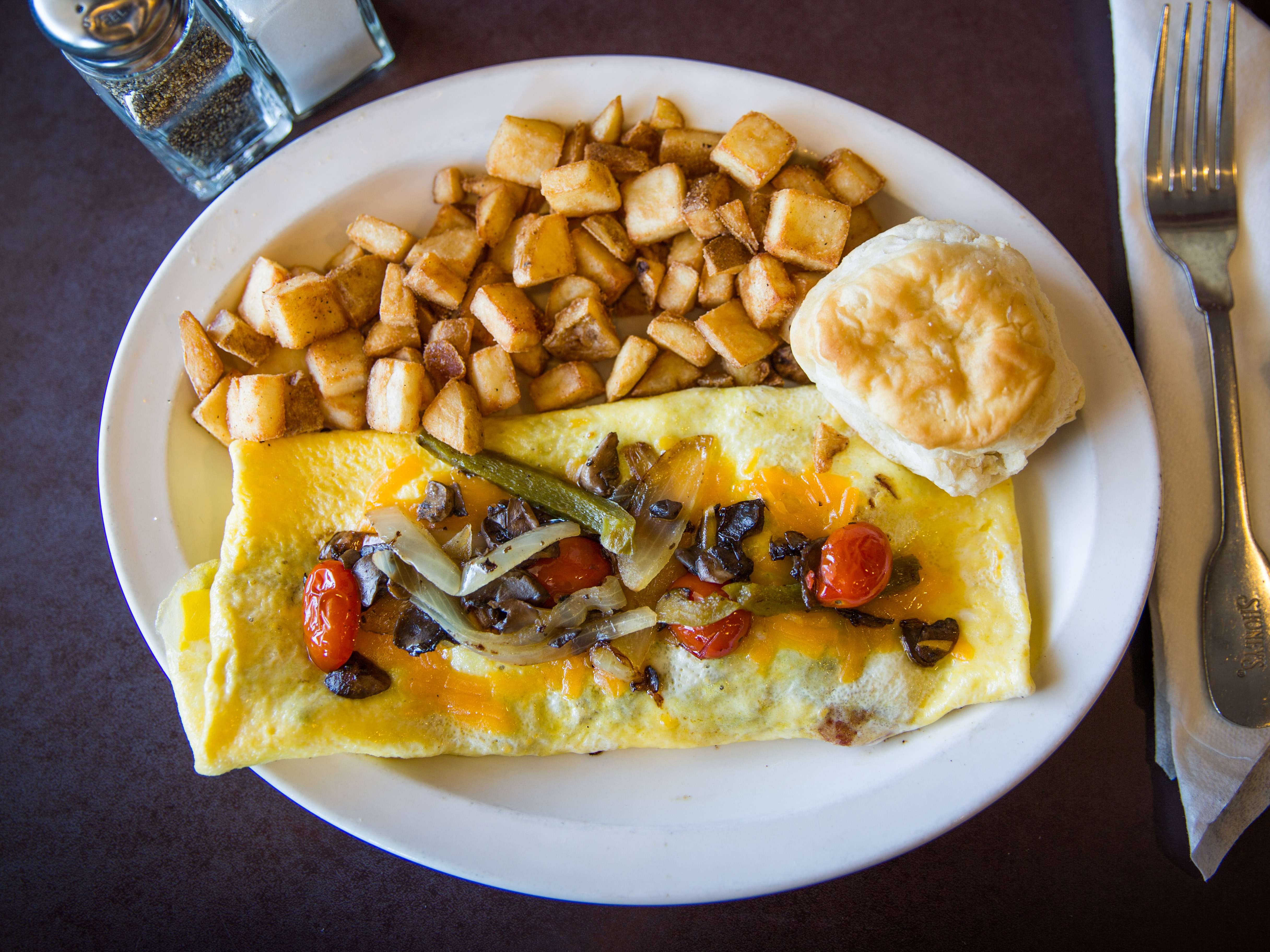 Order Create-Your-Omelet food online from Shoney #1242 store, Nashville on bringmethat.com