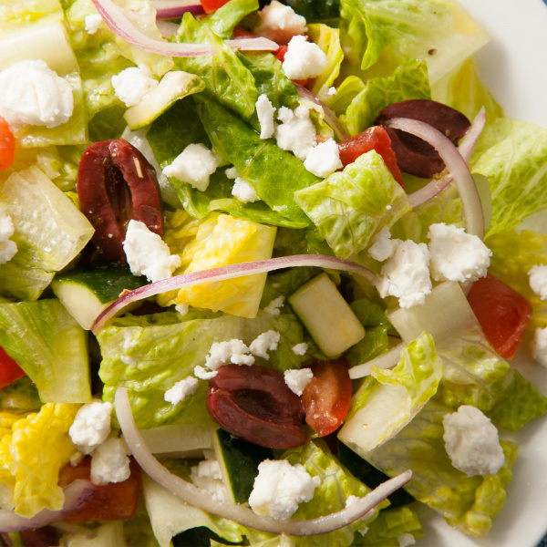 Order Large Greek Salad food online from New York Pizza & Pasta store, Pleasant Hill on bringmethat.com