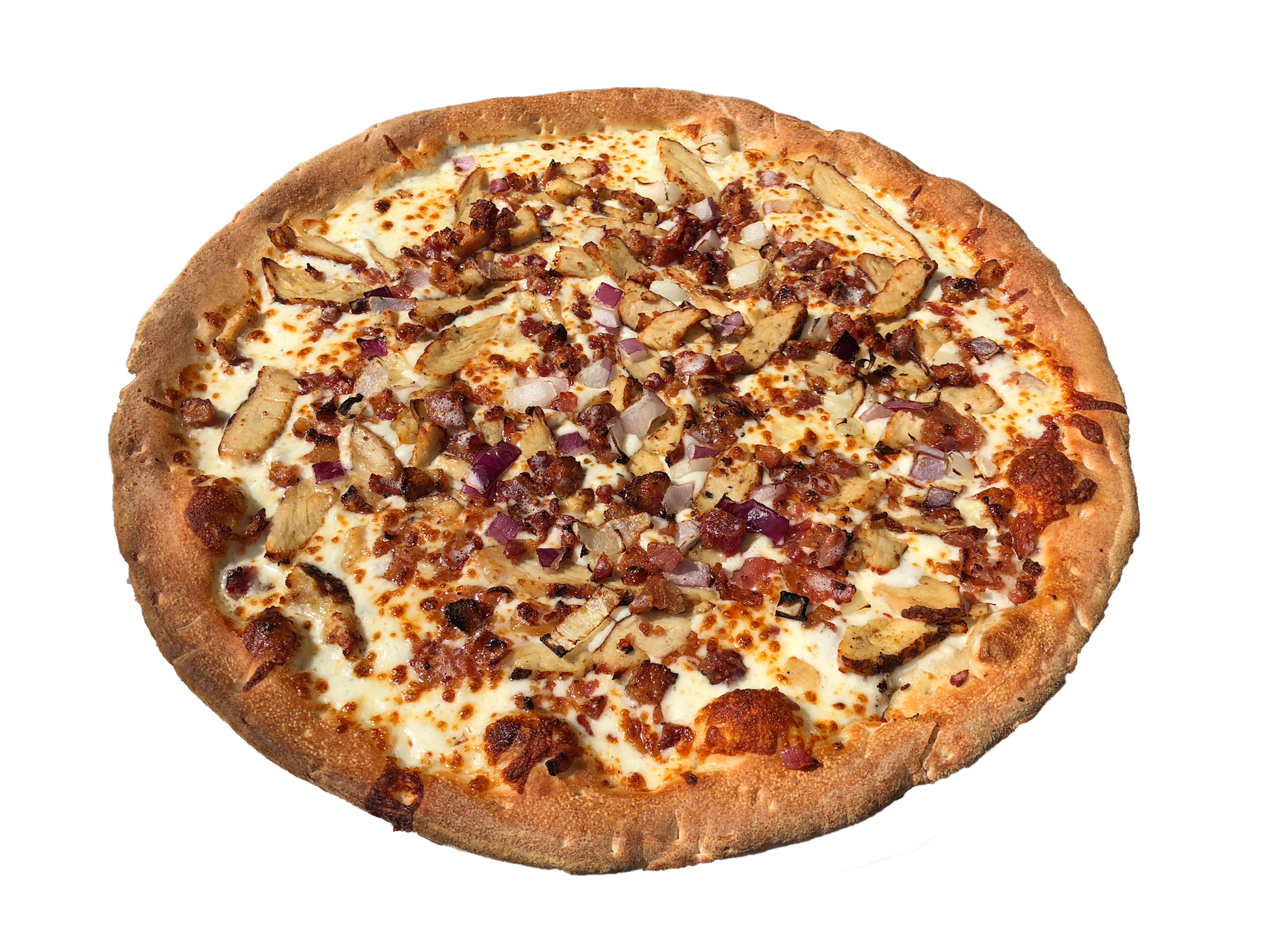 Order Chicken Bacon Ranch Pizza food online from Stars & Stripes Pizza store, Oklahoma City on bringmethat.com