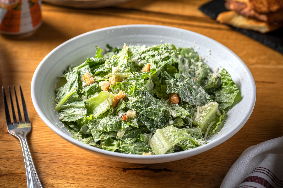 Order Caesar Salad food online from Happy Camper Pizza store, Chicago on bringmethat.com