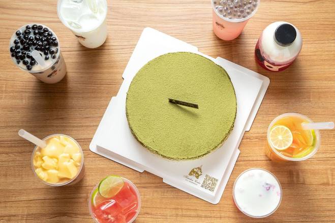 Order Matcha Mille Crepe Cake (W)抹茶千层整个 food online from Timeless Tea store, Seattle on bringmethat.com