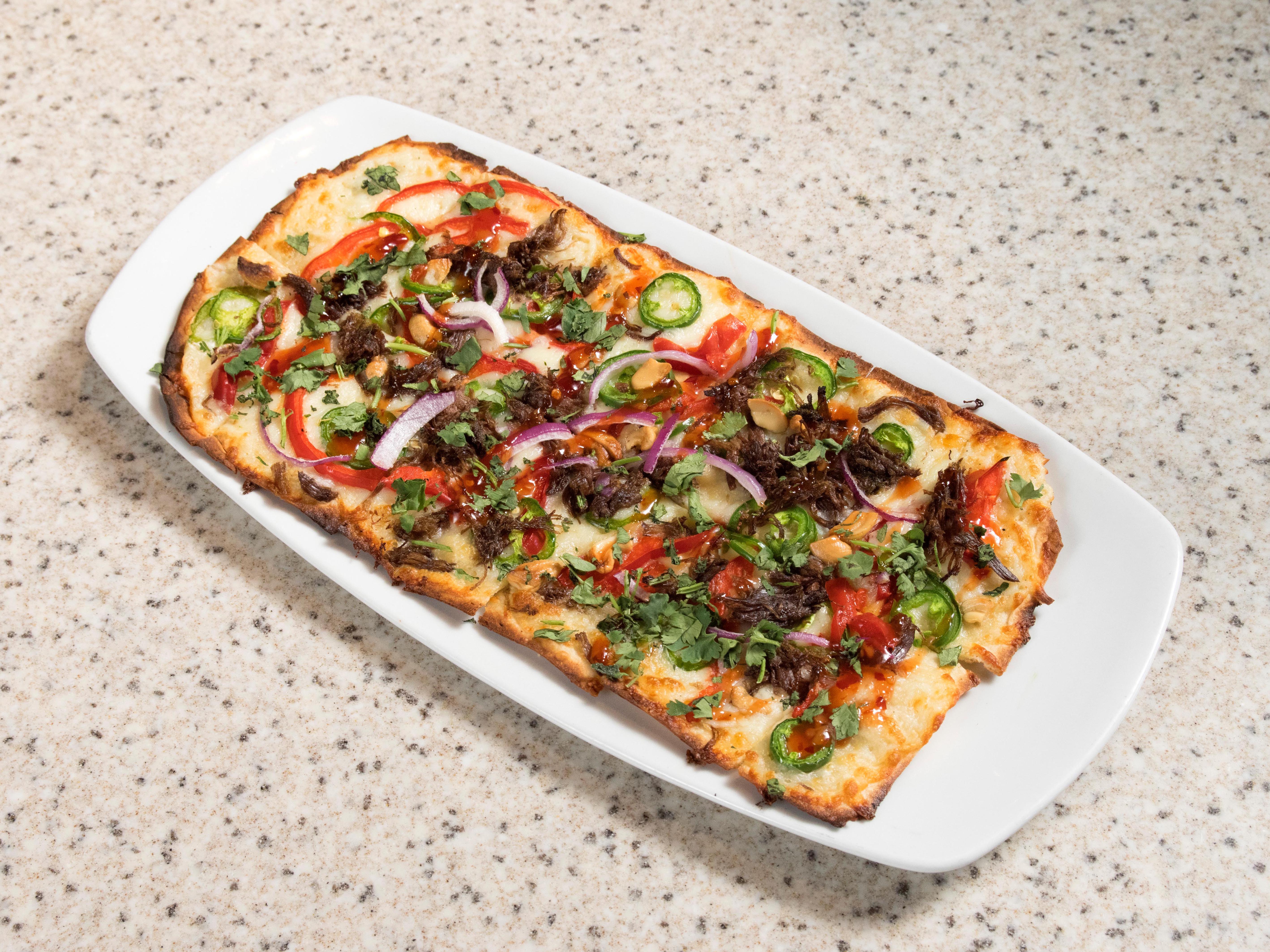 Order Thai Chili Short Rib Flatbread food online from Oggi's Pizza and Brewing Co. - Apple Valley store, Apple Valley on bringmethat.com