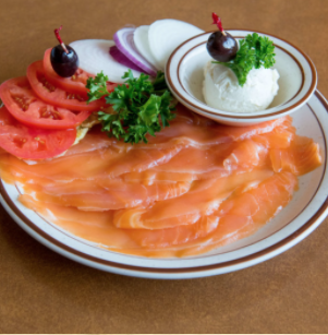 Order Smoked Salmon Plate food online from Canter Deli store, Los Angeles on bringmethat.com