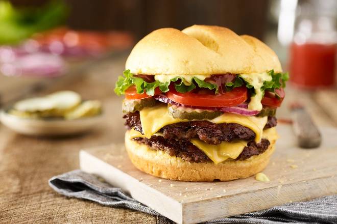 Order DOUBLE CLASSIC SMASH® BURGER food online from Smashburger store, Columbia on bringmethat.com