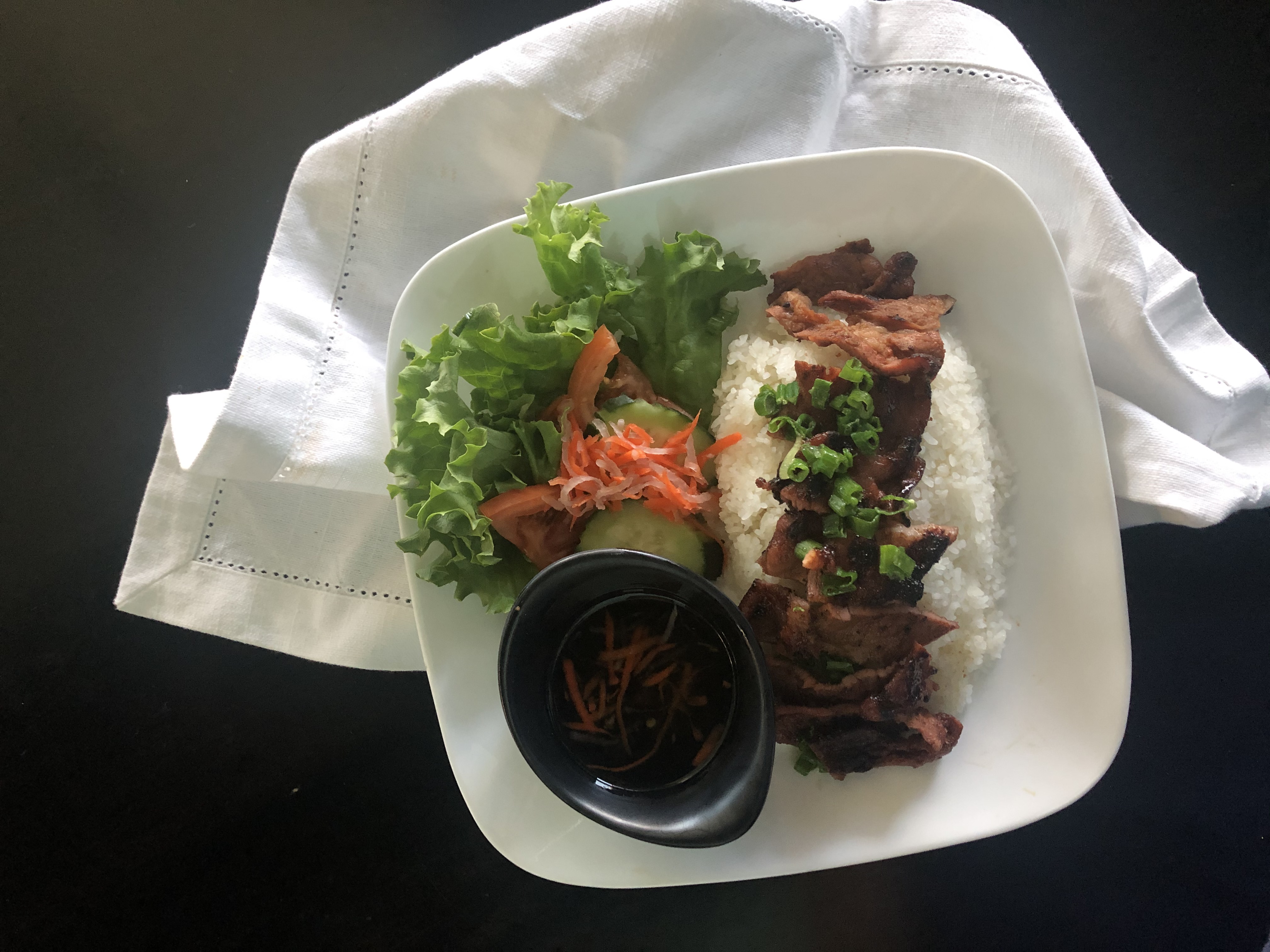 Order R6. White Rice Char Broiled Pork food online from Pho Amour store, Fontana on bringmethat.com