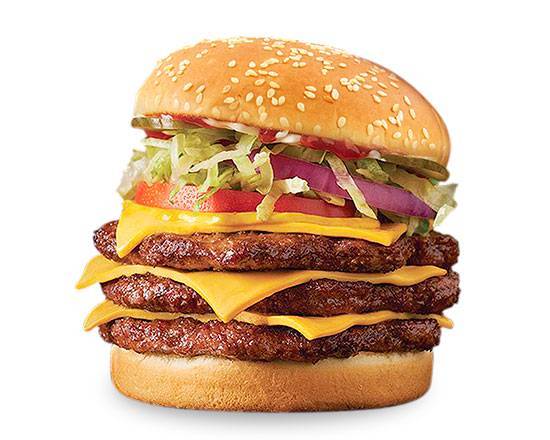 Order Triple Cheeseburger food online from Us Kennedy Fried Chicken store, New York on bringmethat.com