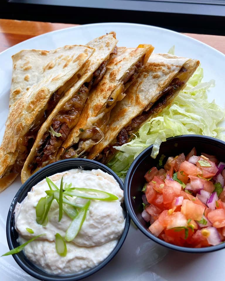 Order Quesadillas food online from Thirsty Moose Taphouse store, Portsmouth on bringmethat.com