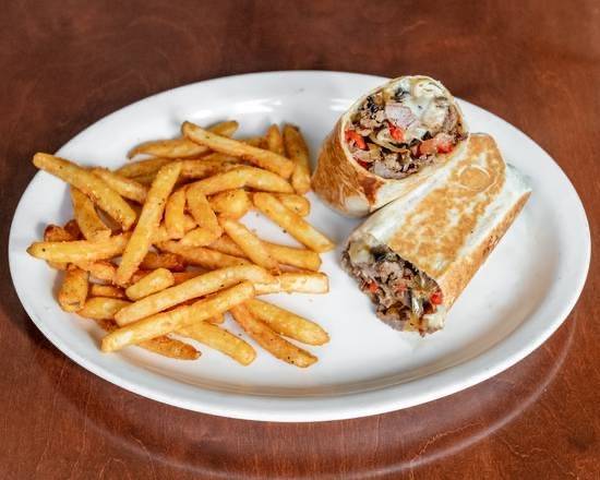 Order Philly Steak Wrap food online from Lakeview Restaurant store, Coventry on bringmethat.com