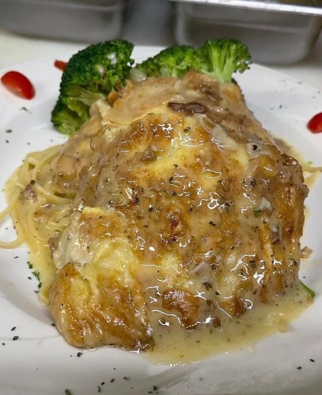 Order Chicken Piccata - Chicken Entrees food online from Saybrook Pizza & Restaurant store, Old Saybrook on bringmethat.com
