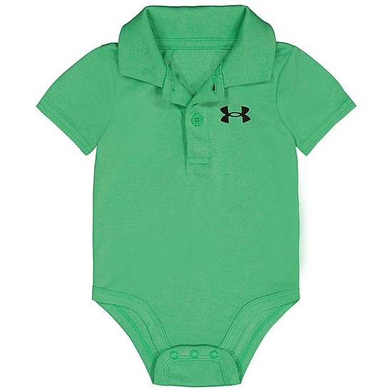 Order Under Armour® Size 12M Match Play Twist Short Sleeve Polo Bodysuit in Green food online from Bed Bath & Beyond store, Lancaster on bringmethat.com