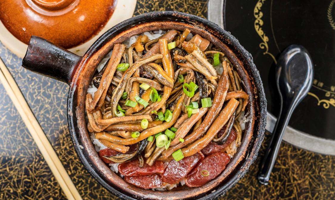 Order 1. Taishan Yellow Eel Clay Pot 台山黄鳝煲仔饭 food online from The Claypot House store, San Francisco on bringmethat.com