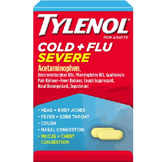 Order Tylenol Cold + Flu Severe Box food online from IV Deli Mart store, Goleta on bringmethat.com
