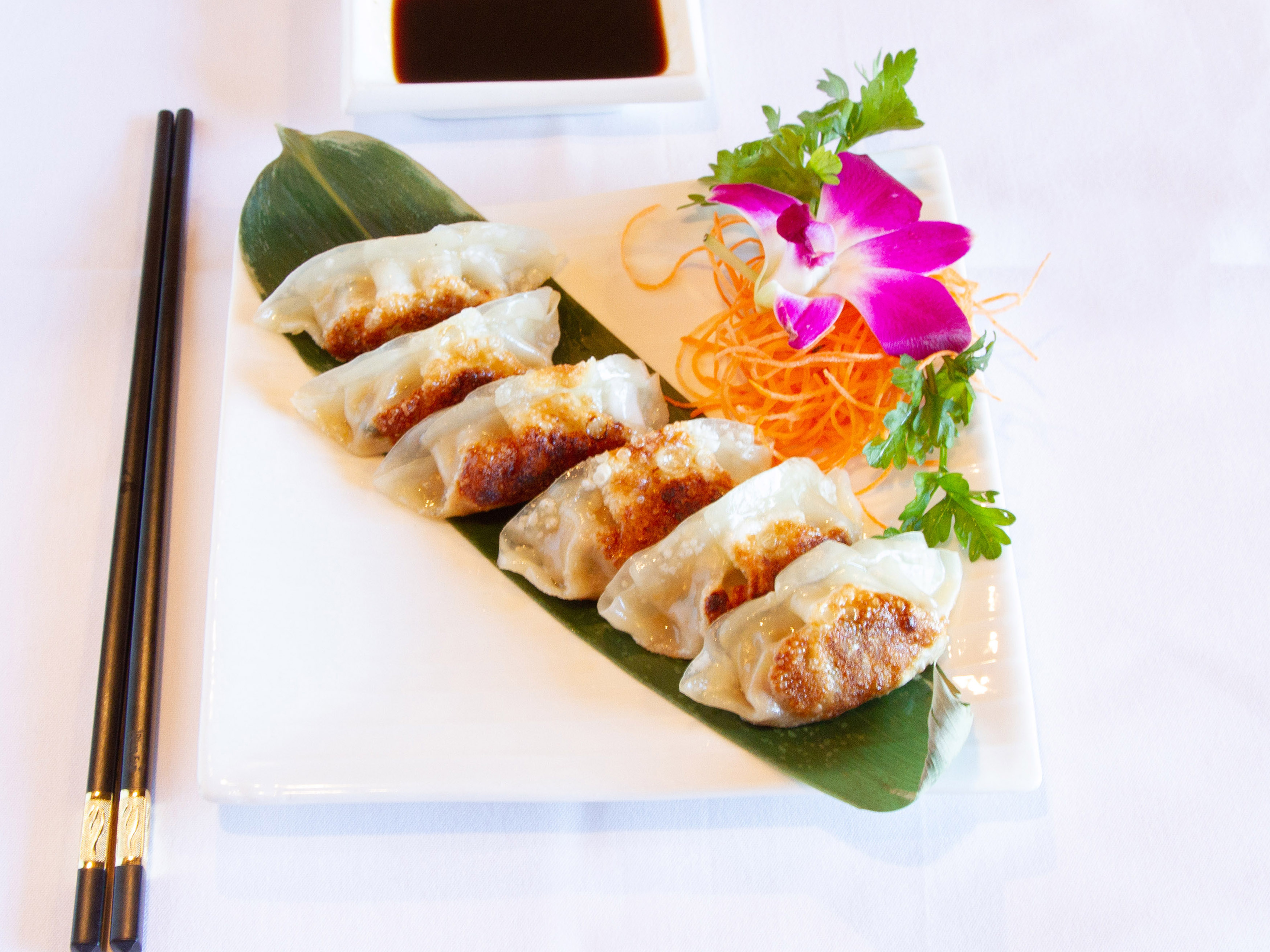 Order 3. Gyoza food online from Blue Fuji Organic Restaurant store, Medford on bringmethat.com