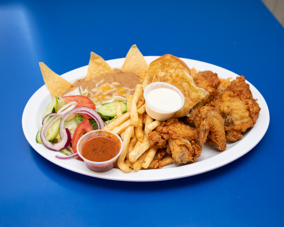 Order Fried Chicken Dinner food online from Manuel Burger store, Los Angeles on bringmethat.com