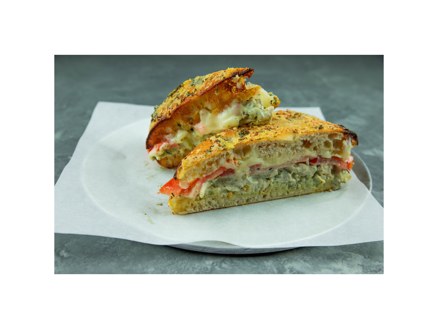 Order Chicken Pesto Melt food online from Patxi's Chicago Pizza store, San Francisco on bringmethat.com