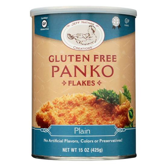 Order Jeff Nathan Creations Gluten Free Panko Bread Crumbs 15oz food online from Everyday Needs by Gopuff store, Pittsburgh on bringmethat.com