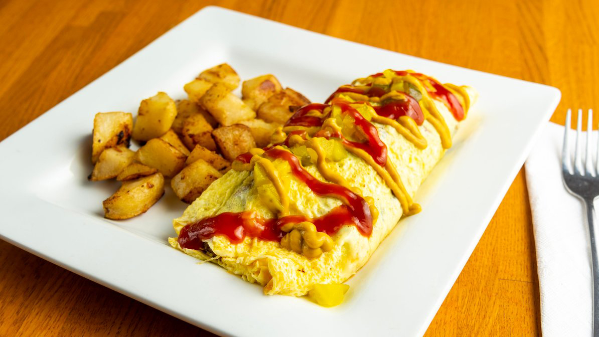 Order Burger Omelette food online from Gainesville Diner store, Gainesville on bringmethat.com