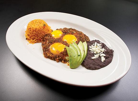 Order Huevos Rancheros Desayunos food online from Q Sazon Mexican Restaurant store, Chicago on bringmethat.com