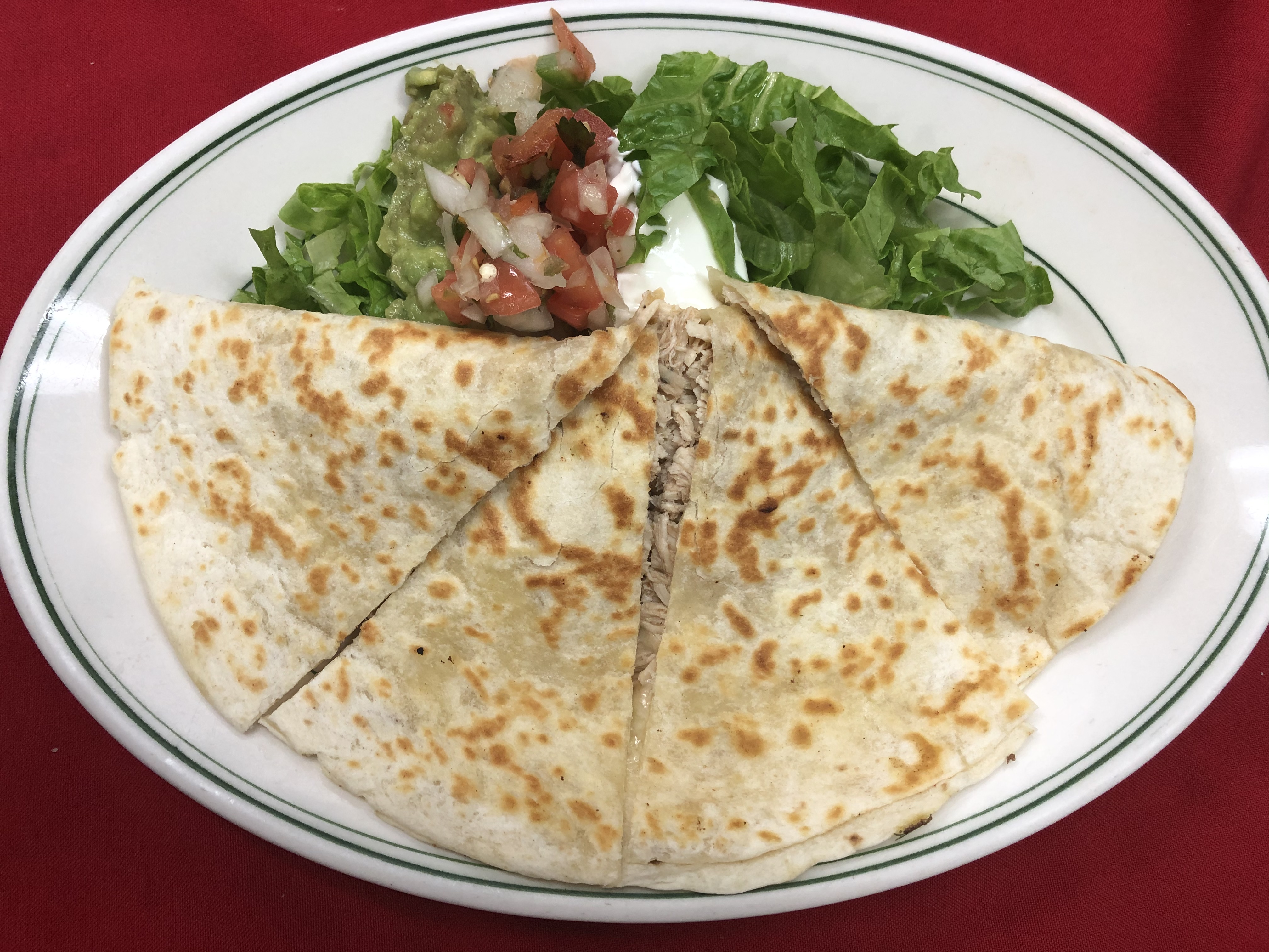 Order Appet. Chicken Quesadilla food online from Pancho's Mexican Restaurant store, Troy on bringmethat.com