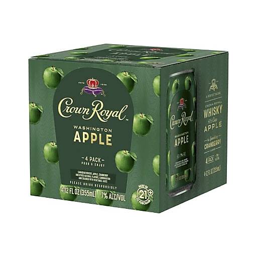 Order Crown Royal Washington Apple Cocktail (4PK 355 ML) 132778 food online from Bevmo! store, Simi Valley on bringmethat.com