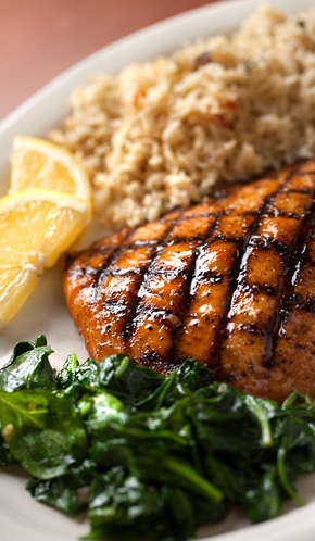 Order Grilled Salmon food online from Stonewood Ale House store, Schaumburg on bringmethat.com
