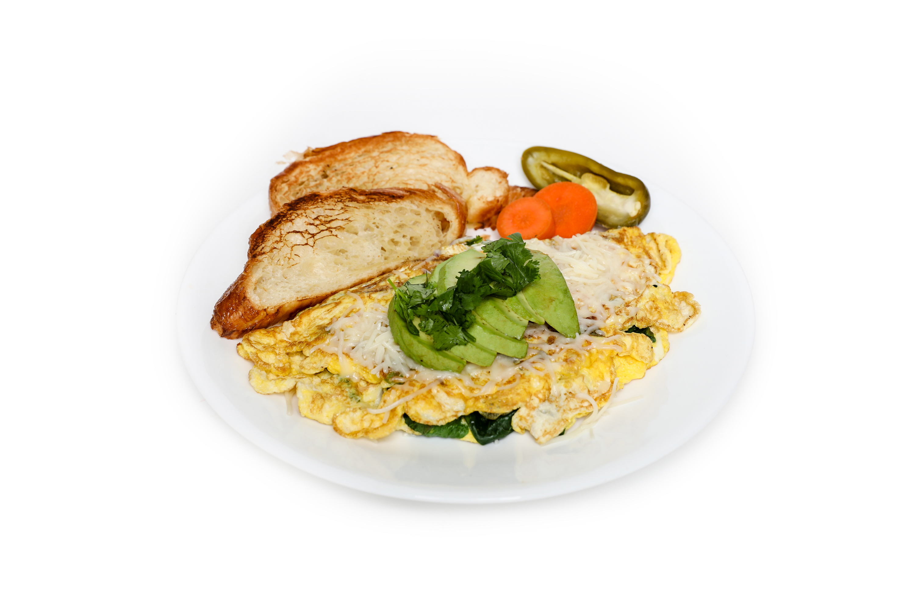Order Veggie Omelette Plate food online from Dc Donut Cafe store, Granada Hills on bringmethat.com
