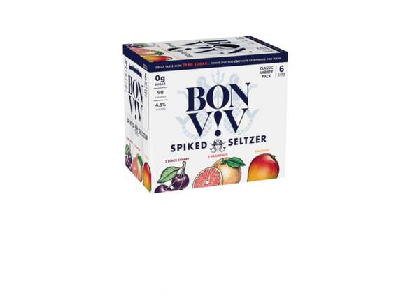Order BON V!V Spiked Seltzer Variety Pack - 6x 12oz Cans food online from Booze & Brews Liquor store, Burbank on bringmethat.com