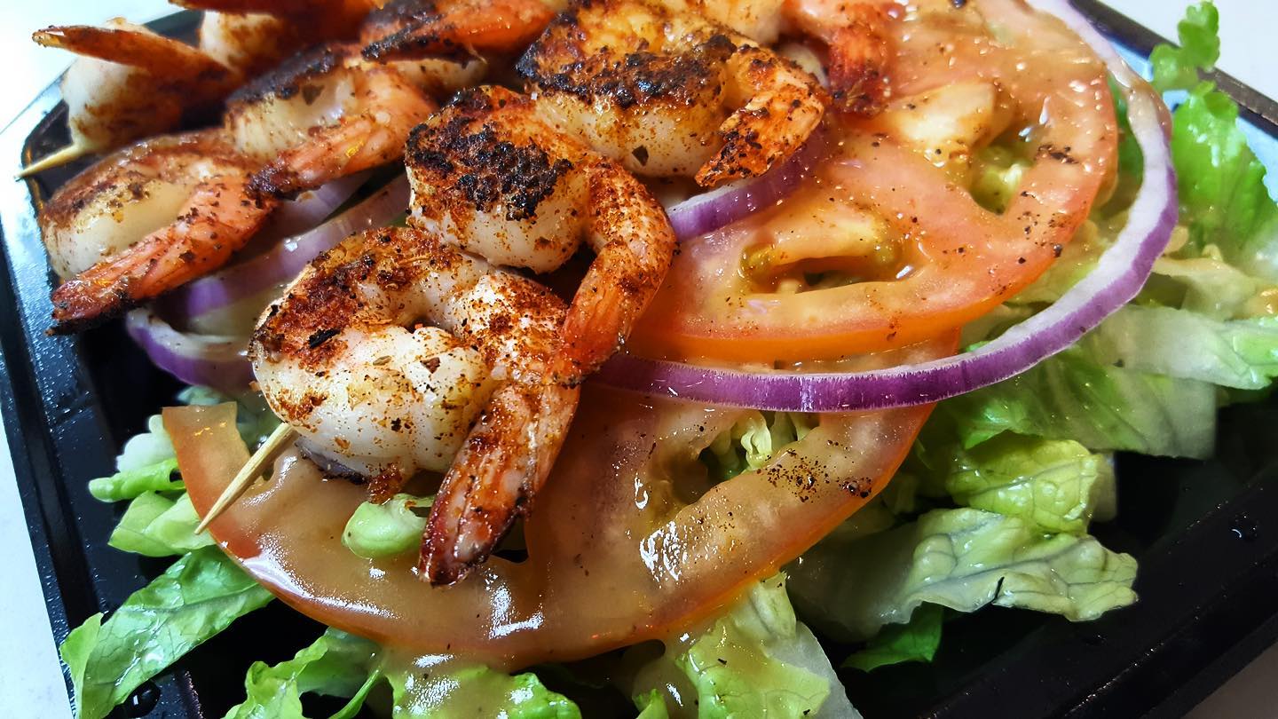 Order Shrimp Skewer Plate food online from iGrill store, Nanuet on bringmethat.com