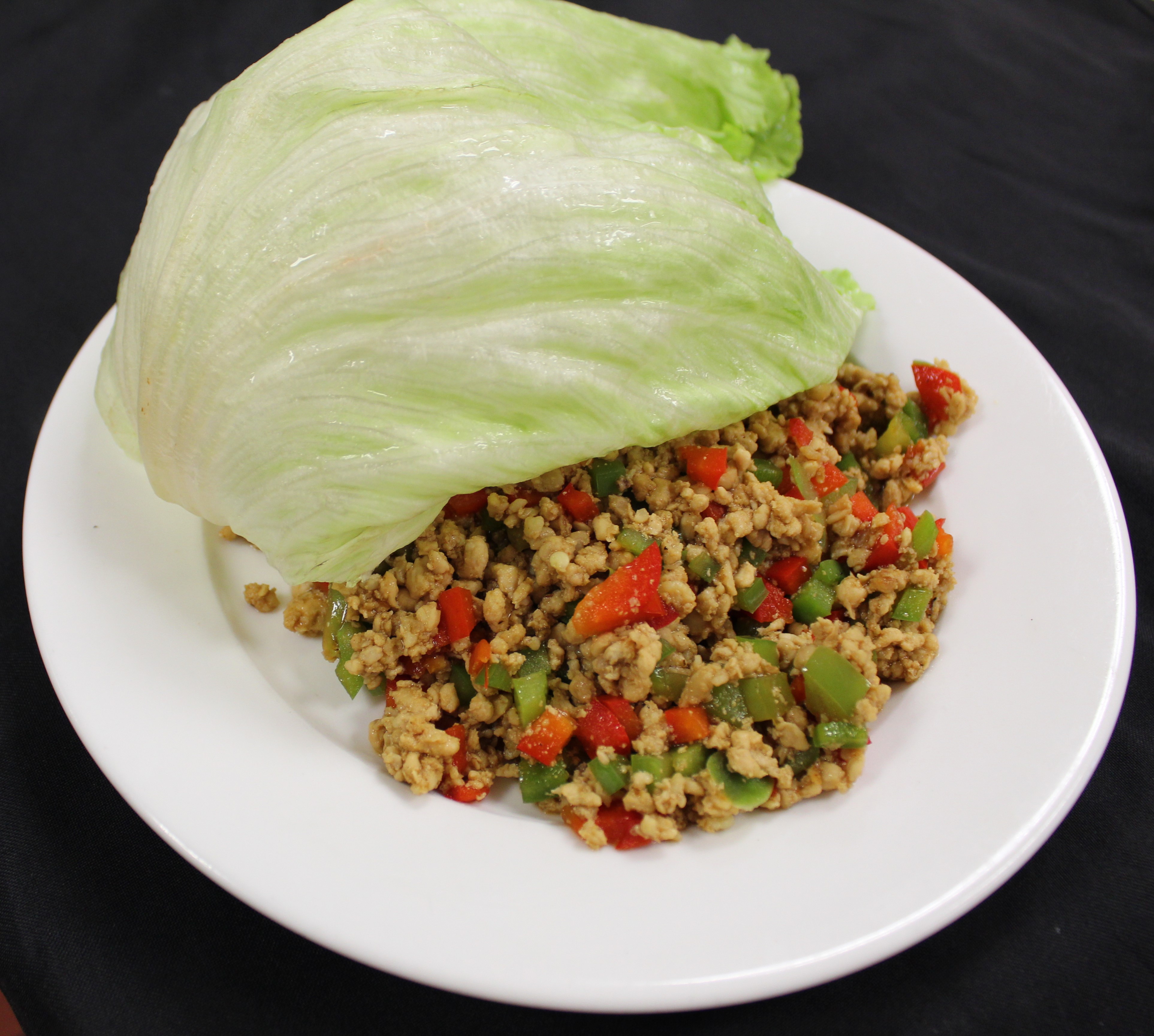 Order A7. Minced Chicken in Lettuce Wraps food online from Green Asian Bistro store, Frisco on bringmethat.com