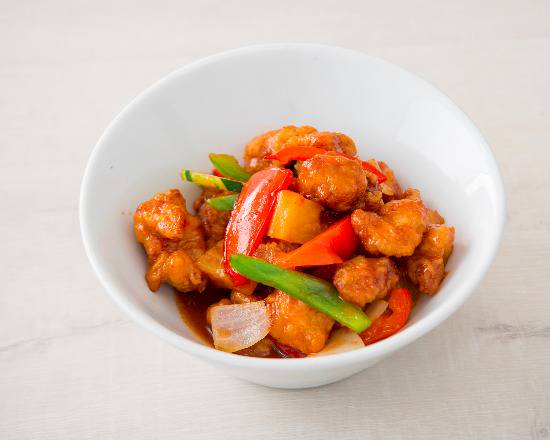 Order M5 - Sweet and Sour Chicken food online from Khaosan Road Eatery store, Los Angeles on bringmethat.com