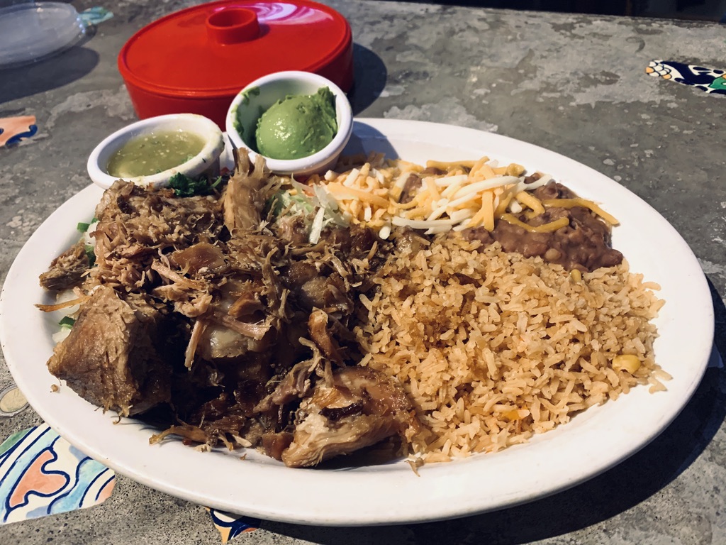 Order Carnitas Plate food online from Coyote Grill store, Laguna Beach on bringmethat.com