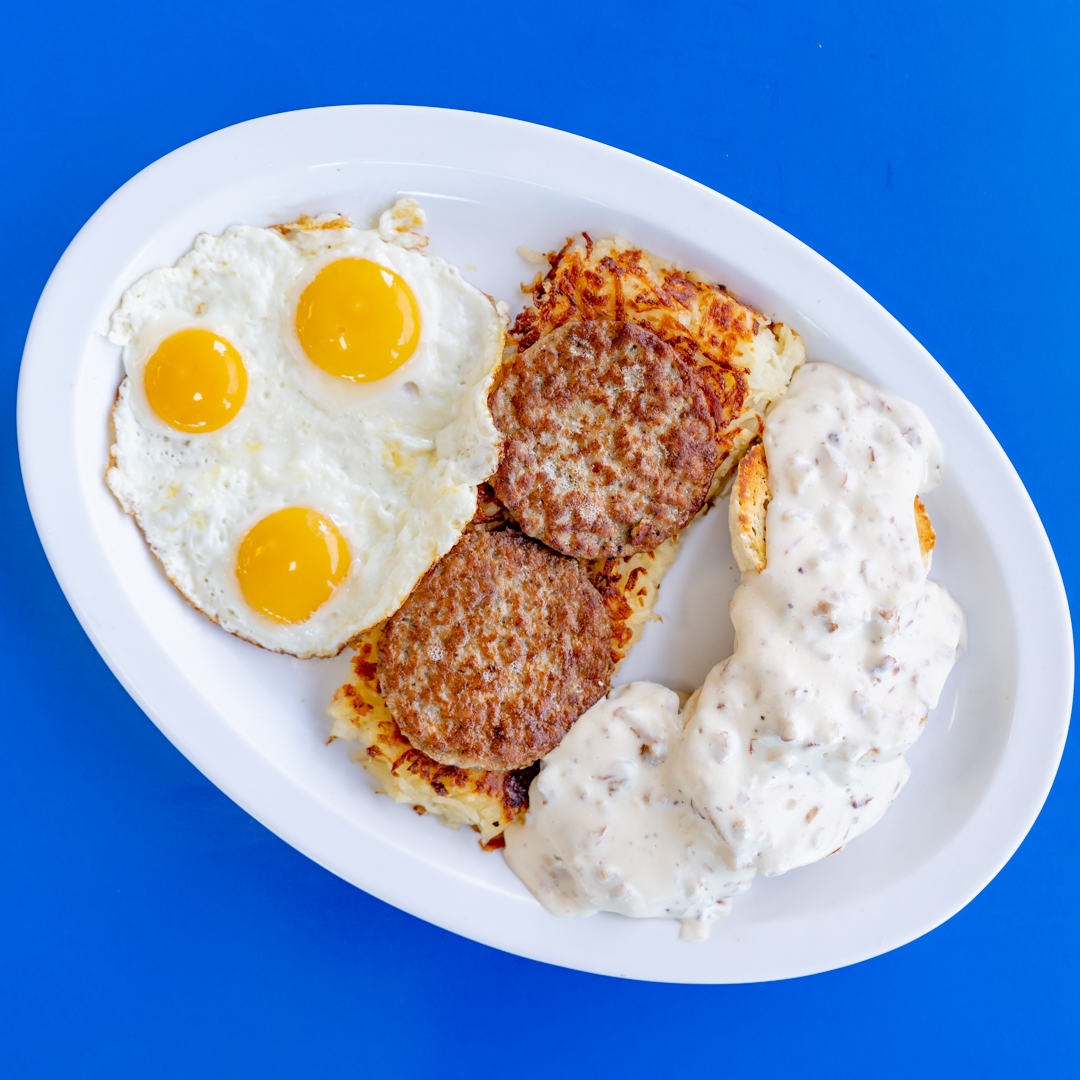 Order Biscuits and Gravy food online from Manuel Burger store, Los Angeles on bringmethat.com