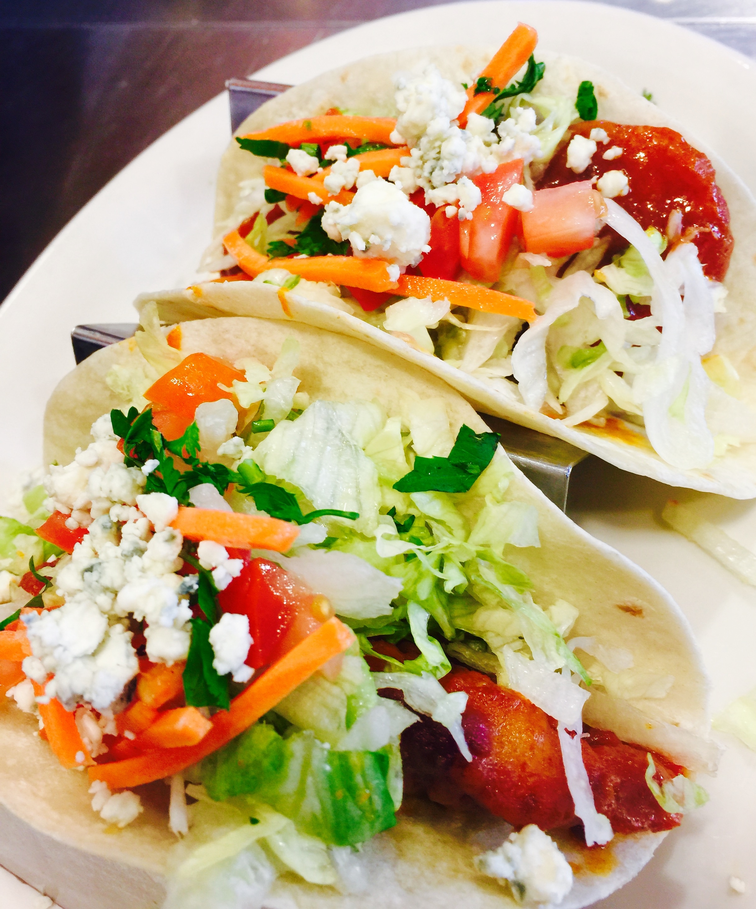 Order Buffalo Chicken Tacos food online from Guahan Grill store, Oceanside on bringmethat.com