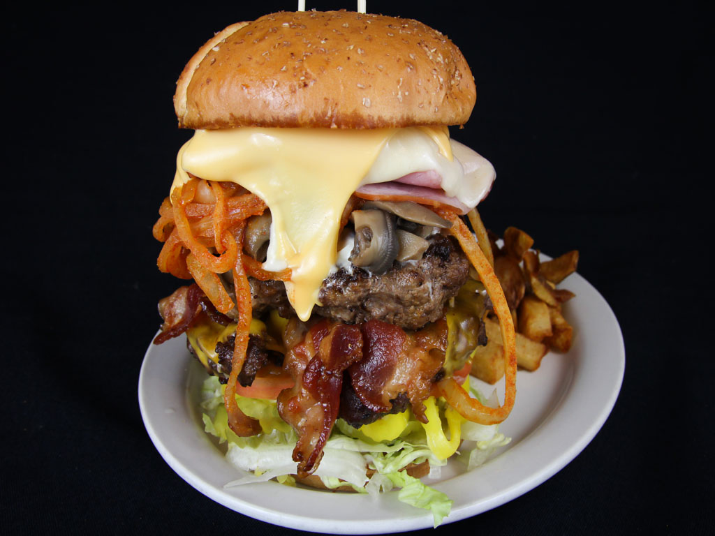 Order The Thurmanator Burger food online from The Thurman Cafe store, Columbus on bringmethat.com