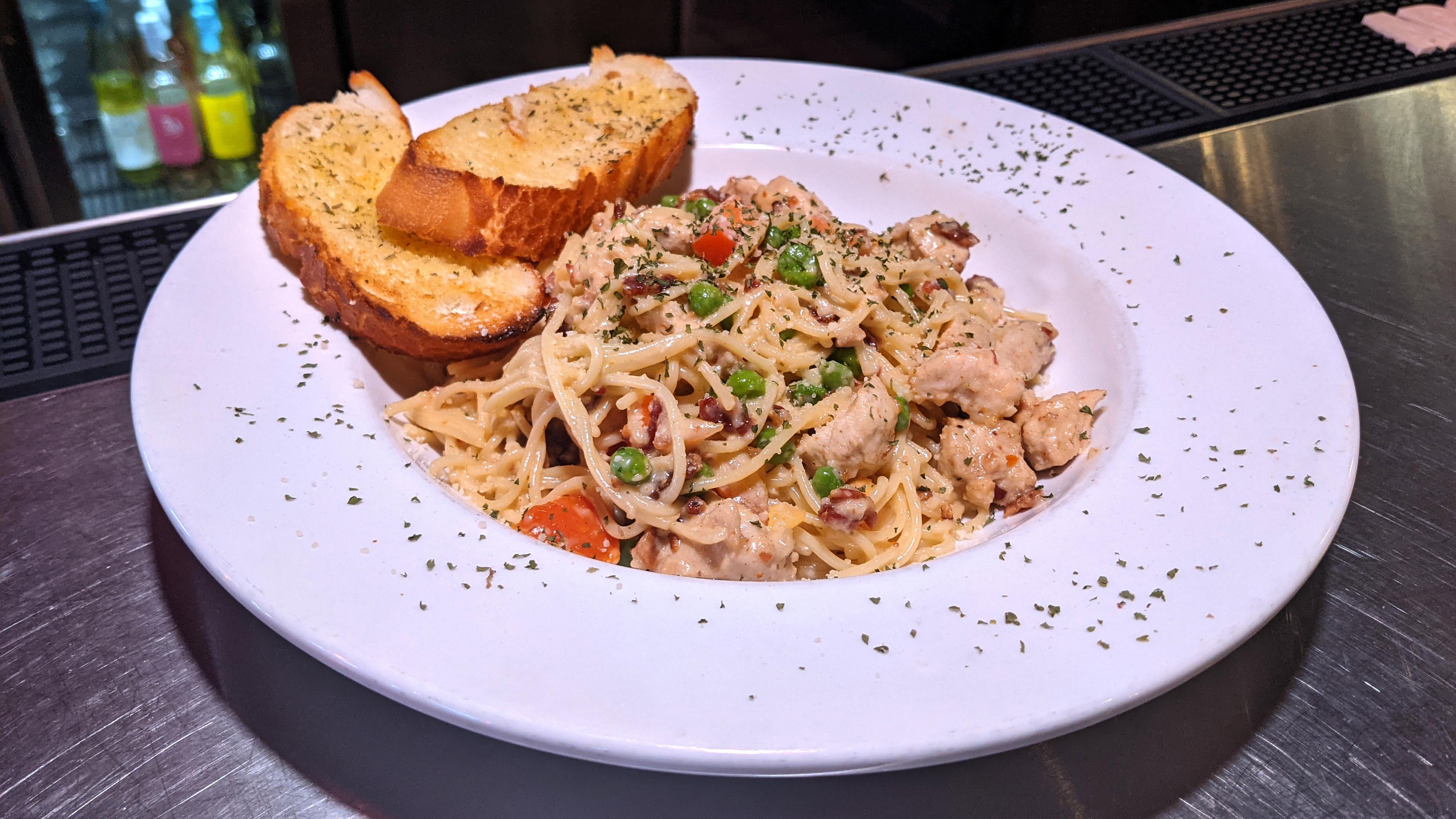 Order Chicken Carbonara food online from Hillcrest Restaurant And Taphouse store, Antioch on bringmethat.com