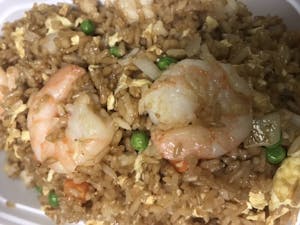 Order D晚Shrimp Fried Rice 虾炒饭D5 food online from Moon Wok store, Lenexa on bringmethat.com
